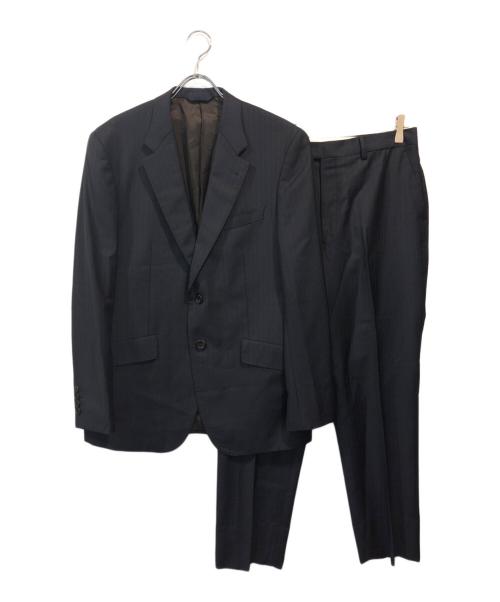 PAUL SMITH（ポールスミス）Paul Smith (ポールスミス) Ermenegildo Zegna (エルメネジルド・ゼニア) 2Bストライプセットアップスーツ ネイビー サイズ:Lの古着・服飾アイテム