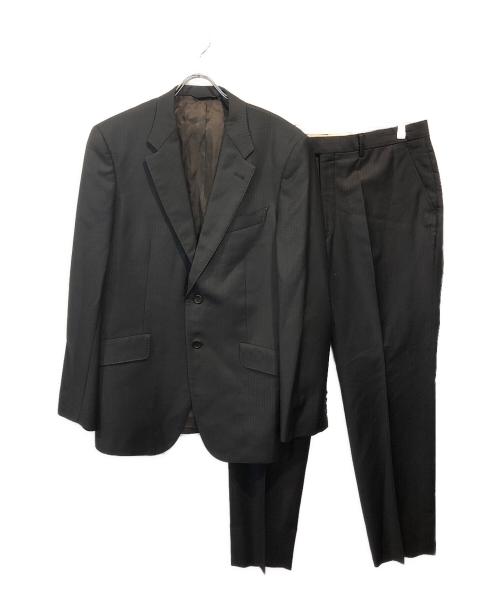 Paul Smith COLLECTION（ポールスミス コレクション）Paul Smith COLLECTION (ポールスミス コレクション) ERMENEGILDO ZEGNA (エルメネジルド・ゼニア) 2Bストライプセットアップスーツ グレー×ネイビー サイズ:Lの古着・服飾アイテム