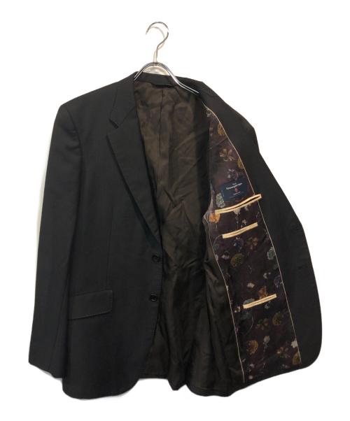 Paul Smith COLLECTION（ポールスミス コレクション）Paul Smith COLLECTION (ポールスミス コレクション) ERMENEGILDO ZEGNA (エルメネジルド・ゼニア) 2Bストライプセットアップスーツ グレー×ネイビー サイズ:Lの古着・服飾アイテム