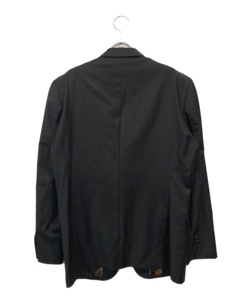 Paul Smith COLLECTION（ポールスミス コレクション）Paul Smith COLLECTION (ポールスミス コレクション) ERMENEGILDO ZEGNA (エルメネジルド・ゼニア) 2Bストライプセットアップスーツ グレー×ネイビー サイズ:Lの古着・服飾アイテム