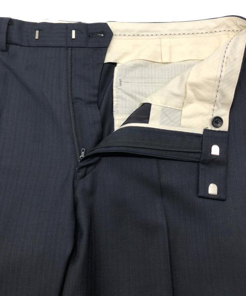 Paul Smith COLLECTION（ポールスミス コレクション）Paul Smith COLLECTION (ポールスミス コレクション) ERMENEGILDO ZEGNA (エルメネジルド・ゼニア) 2Bストライプセットアップスーツ グレー×ネイビー サイズ:Lの古着・服飾アイテム