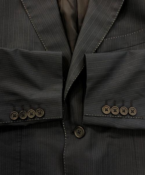 Paul Smith COLLECTION（ポールスミス コレクション）Paul Smith COLLECTION (ポールスミス コレクション) ESTRATO 2Bストライプセットアップスーツ ネイビー サイズ:Lの古着・服飾アイテム