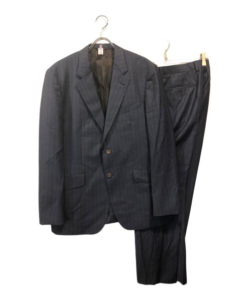 Paul Smith COLLECTION（ポールスミス コレクション）Paul Smith COLLECTION (ポールスミス コレクション) LORO PIANA (ロロピアーナ) 2Bストライプセットアップスーツ ネイビー サイズ:Lの古着・服飾アイテム