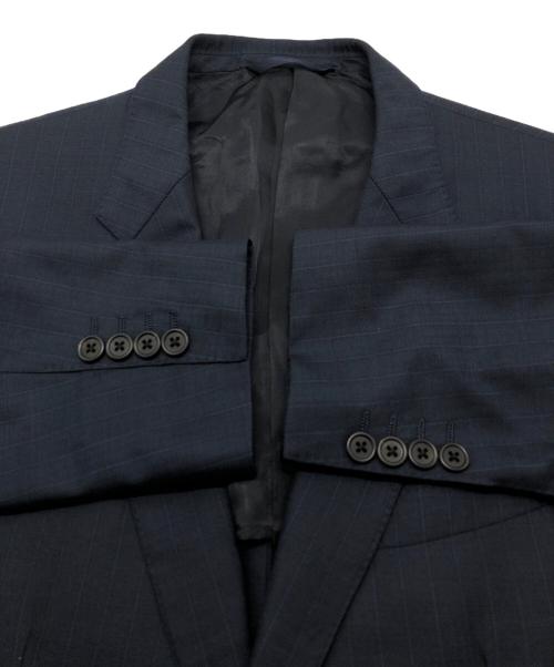 Paul Smith COLLECTION（ポールスミス コレクション）Paul Smith COLLECTION (ポールスミス コレクション) Ermenegildo Zegna (エルメネジルド・ゼニア) 2Bストライプセットアップスーツ ネイビー サイズ:Lの古着・服飾アイテム