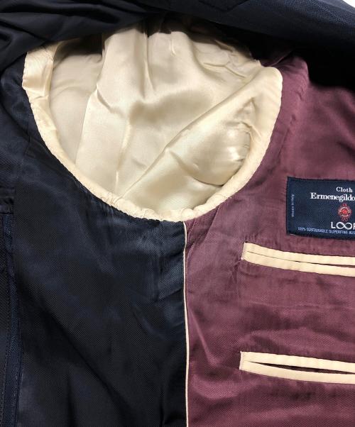 Paul Smith COLLECTION（ポールスミス コレクション）Paul Smith COLLECTION (ポールスミス コレクション) Ermenegildo Zegna (エルメネジルド・ゼニア) 2Bストライプセットアップスーツ ネイビー サイズ:Lの古着・服飾アイテム