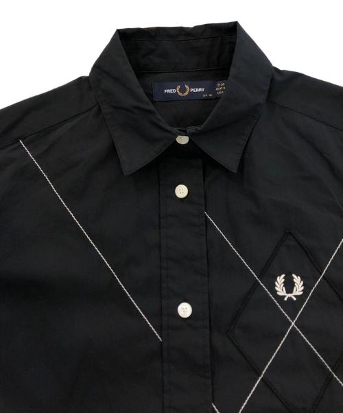 FRED PERRY（フレッドペリー）FRED PERRY (フレッドペリー) シャツワンピース ブラック サイズ:SIZE 36の古着・服飾アイテム
