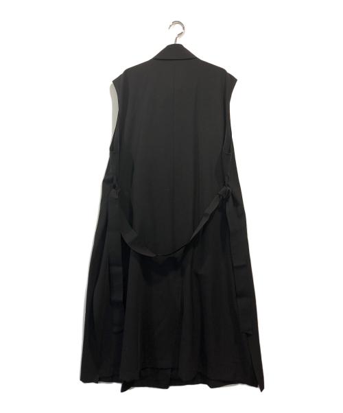 23区（ニジュウサンク）23区 (ニジュウサンク) ドレープロングジレ ブラック サイズ:44の古着・服飾アイテム