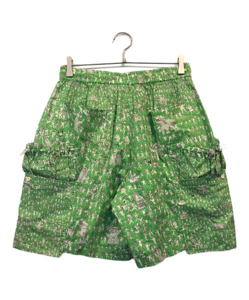 HERALBONY（ヘラルボニー）HERALBONY (ヘラルボニー) ショートパンツ「集いの習慣」 グリーン サイズ:smの古着・服飾アイテム