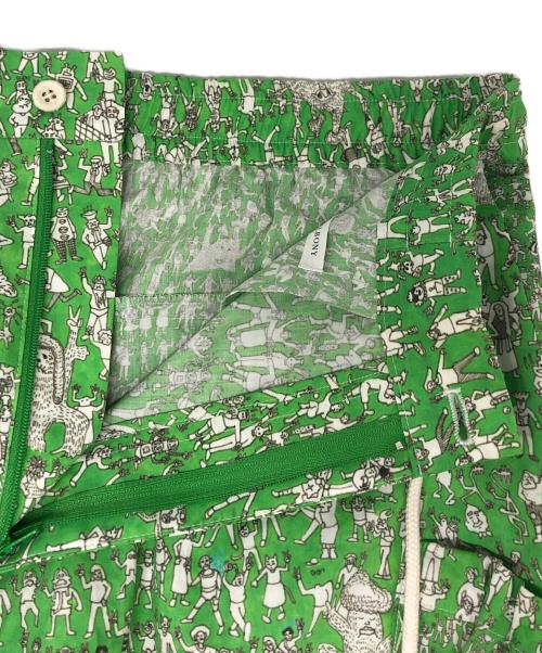 HERALBONY（ヘラルボニー）HERALBONY (ヘラルボニー) ショートパンツ「集いの習慣」 グリーン サイズ:smの古着・服飾アイテム