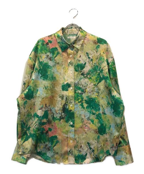 HERALBONY（ヘラルボニー）HERALBONY (ヘラルボニー) シャツブラウス「旅行」 グリーン サイズ:FREEの古着・服飾アイテム