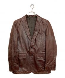 USED古着（フルギ）の古着「バッファローレザーテーラードジャケット」｜レッド