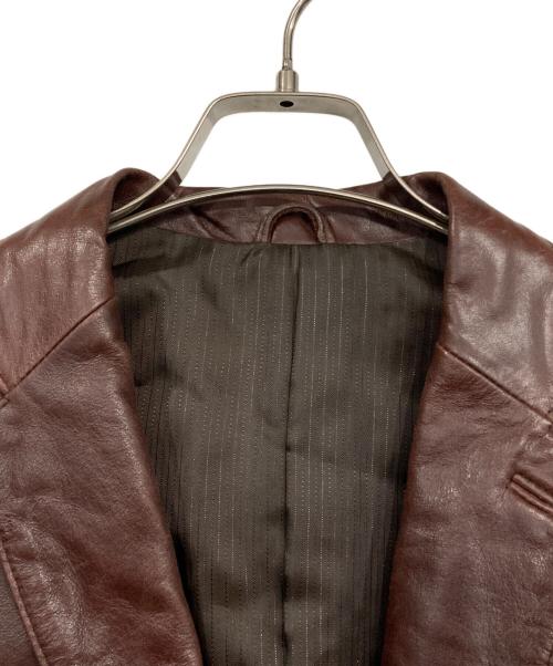 USED古着（フルギ）USED古着 (フルギ) バッファローレザーテーラードジャケット レッド サイズ:67の古着・服飾アイテム