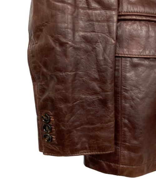 USED古着（フルギ）USED古着 (フルギ) バッファローレザーテーラードジャケット レッド サイズ:67の古着・服飾アイテム