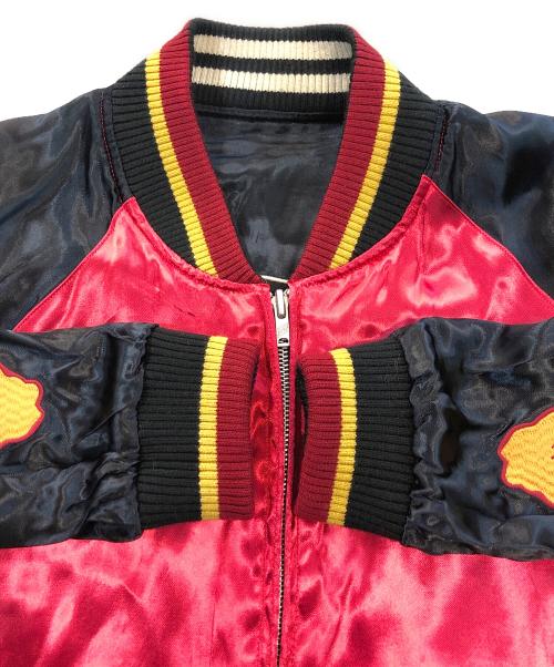 VANSON（バンソン）VANSON (バンソン) リバーシブルサテンスカジャン レッド×ブラック サイズ:Lの古着・服飾アイテム