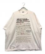 kolor/BEACONカラービーコン）の古着「ダメージ加工英字プリントTシャツ」｜ホワイト