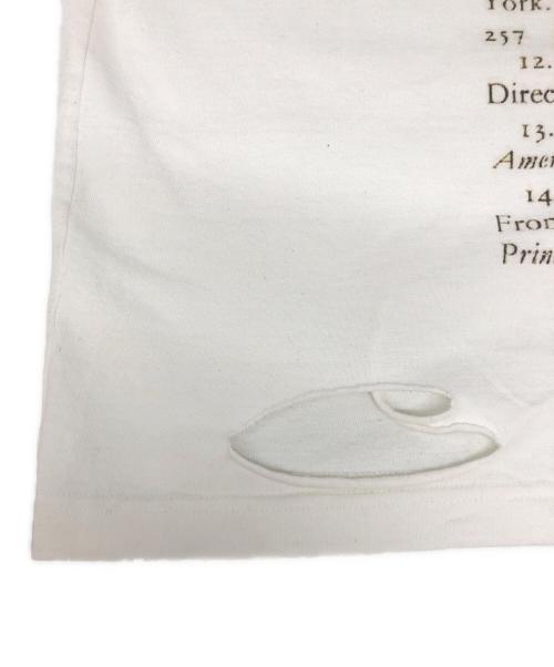 kolor/BEACON（カラービーコン）kolor/BEACON (カラービーコン) ダメージ加工英字プリントTシャツ ホワイト サイズ:1の古着・服飾アイテム