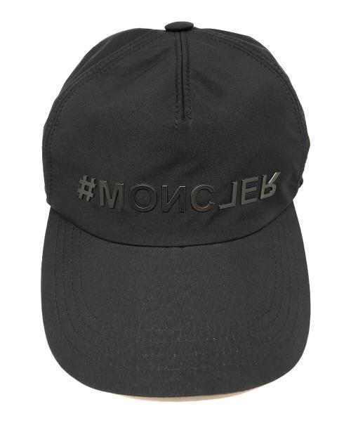 MONCLER GRENOBLE（モンクレール グルノーブル）MONCLER GRENOBLE (モンクレール グルノーブル) ラバーロゴキャップ ブラックの古着・服飾アイテム