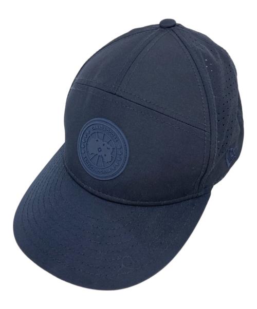 CANADA GOOSE（カナダグース）CANADA GOOSE (カナダグース) New Era (ニューエラ) コラボラバーロゴキャップ ネイビーの古着・服飾アイテム