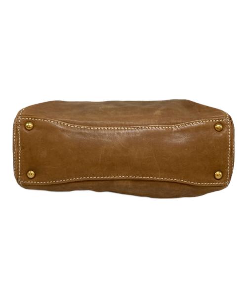 MIU MIU（ミュウミュウ）MIU MIU (ミュウミュウ) ガマ口ミニボストンバッグ ブラウンの古着・服飾アイテム