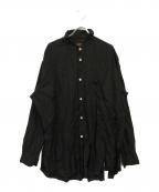 BLACK COMME des GARCONSブラックコムデギャルソン）の古着「製品染シャツ」｜ブラック