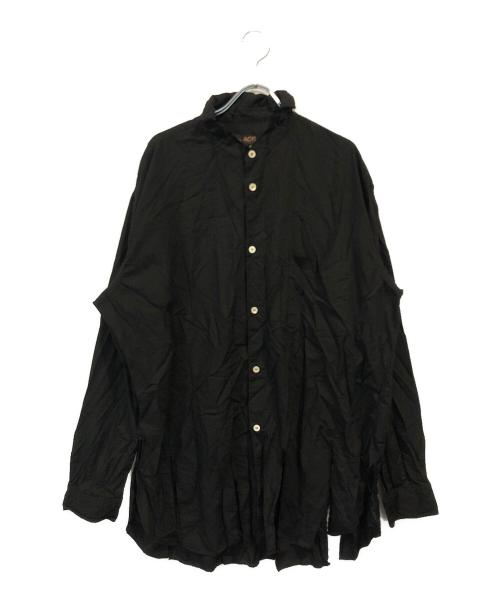 BLACK COMME des GARCONS（ブラックコムデギャルソン）BLACK COMME des GARCONS (ブラックコムデギャルソン) 製品染シャツ ブラック サイズ:Lの古着・服飾アイテム