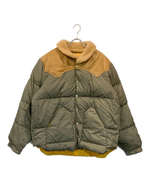 RockyMountainFeatherBed（ロッキーマウンテンフェザーベッド）RockyMountainFeatherBed (ロッキーマウンテンフェザーベッド) 50th記念ダウンジャケット グリーン×ブラウン サイズ:SIZE 46の古着・服飾アイテム