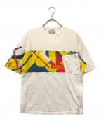 HERMESエルメス）の古着「カラーブロック ポケット半袖Tシャツ」｜ホワイト