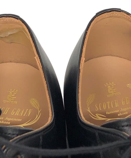 SCOTCH GRAIN（スコッチグレイン）SCOTCH GRAIN (スコッチグレイン) シャインオアレインプレーントゥシューズ ブラック サイズ:27cmの古着・服飾アイテム