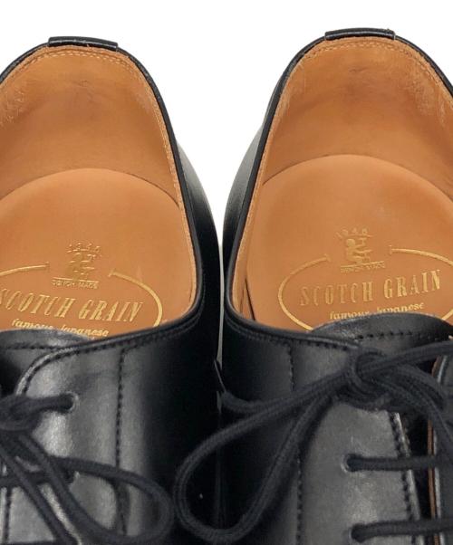 SCOTCH GRAIN（スコッチグレイン）SCOTCH GRAIN (スコッチグレイン) 内羽根ストレートチップシューズ ブラック サイズ:27cmの古着・服飾アイテム