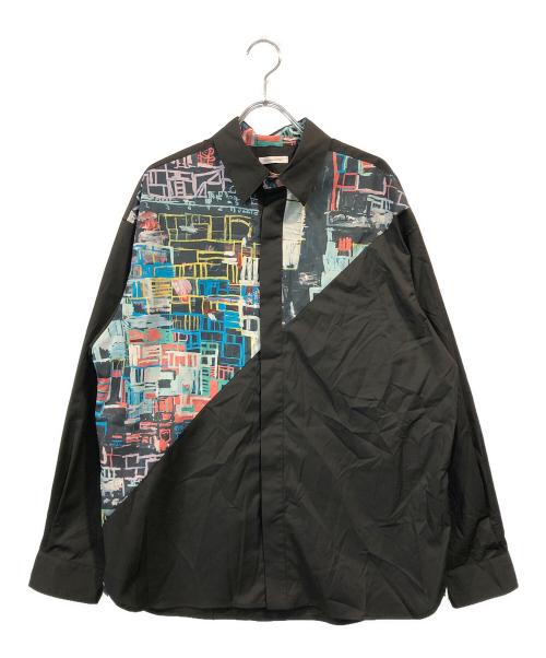 HERALBONY（ヘラルボニー）HERALBONY (ヘラルボニー) 切替シャツ ブラック サイズ:SIZE Freeの古着・服飾アイテム
