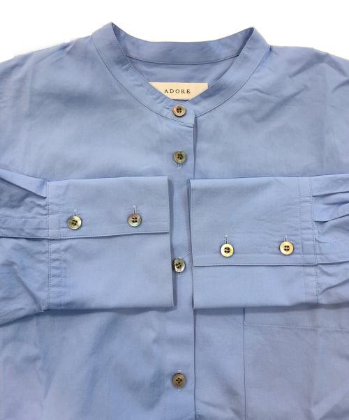 ADORE（アドーア）ADORE (アドーア) THOMAS MASON (トーマスメイソン) ブロードブラウス スカイブルー サイズ:SIZE 38の古着・服飾アイテム