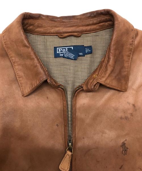 POLO RALPH LAUREN（ポロ・ラルフローレン）POLO RALPH LAUREN (ポロ・ラルフローレン) オールドレザースイングトップ ブラウン サイズ:Lの古着・服飾アイテム