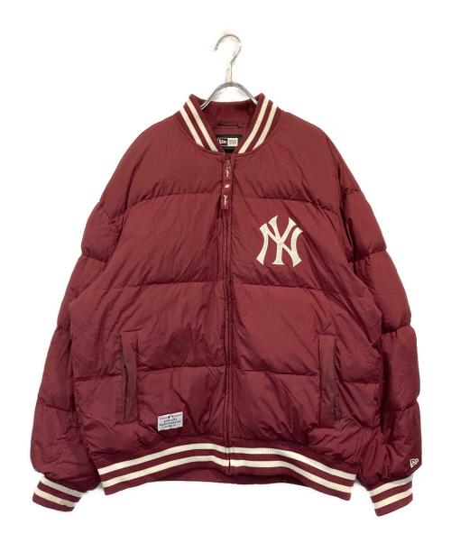 New Era（ニューエラ）New Era (ニューエラ) GENUINE MERCHANDISE (ジェニュイン マーチャンダイズ) スタジャンデザインダウンジャケット レッド サイズ:SIZE XLの古着・服飾アイテム