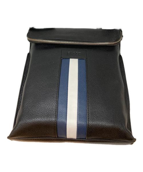 BALLY（バリー）BALLY (バリー) レザーショルダーバッグ ブラックの古着・服飾アイテム