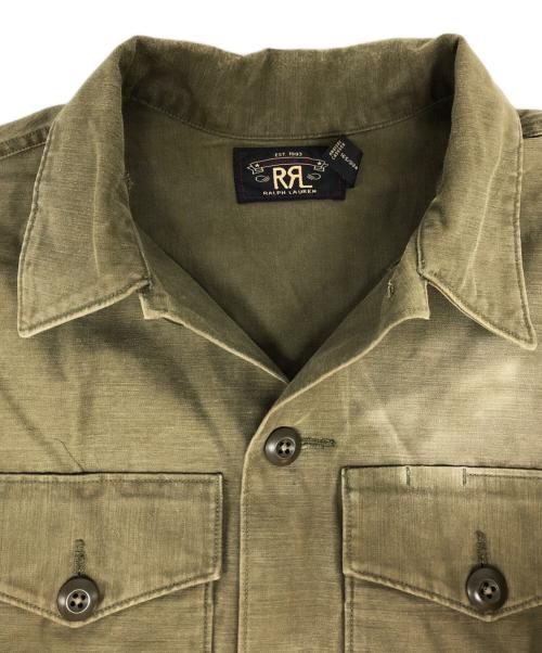 RRL（ダブルアールエル）RRL (ダブルアールエル) バックサテンオーバーシャツ カーキ サイズ:XSの古着・服飾アイテム