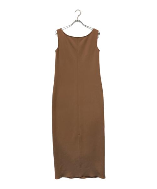 Noble（ノーブル）Noble (ノーブル) ニットライクジョーゼット2wayワンピース ベージュ サイズ:36の古着・服飾アイテム