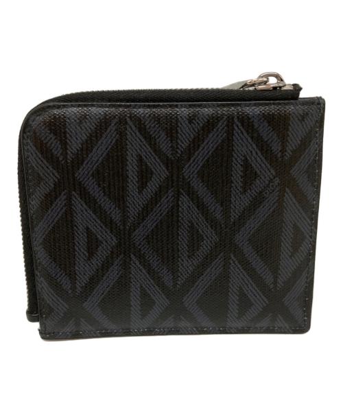 Christian Dior（クリスチャン ディオール）Christian Dior (クリスチャン ディオール) CDダイヤモンドコンパクトウォレット ネイビーの古着・服飾アイテム