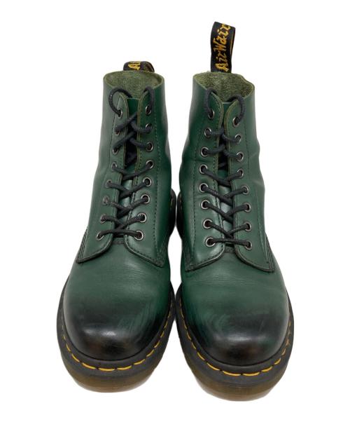 Dr.Martens（ドクターマーチン）Dr.Martens (ドクターマーチン) グラデーション8ホールブーツ グリーン×ブラック サイズ:7の古着・服飾アイテム