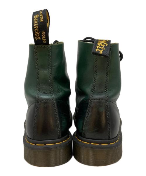 Dr.Martens（ドクターマーチン）Dr.Martens (ドクターマーチン) グラデーション8ホールブーツ グリーン×ブラック サイズ:7の古着・服飾アイテム