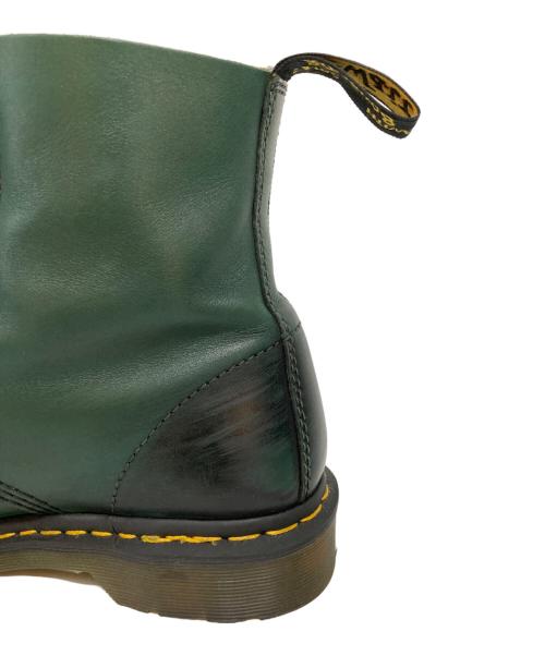 Dr.Martens（ドクターマーチン）Dr.Martens (ドクターマーチン) グラデーション8ホールブーツ グリーン×ブラック サイズ:7の古着・服飾アイテム