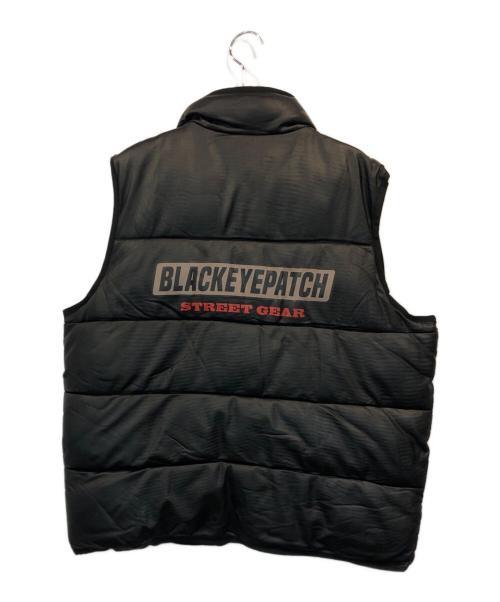 BlackEyePatch（ブラックアイパッチ）BlackEyePatch (ブラックアイパッチ) レーシングロゴ中綿ベスト ブラック サイズ:SIZE Mの古着・服飾アイテム