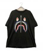 BAPE BY A BATHING APEベイプバイアベイシングエイプ）の古着「シャークプリントTシャツ」｜ブラック