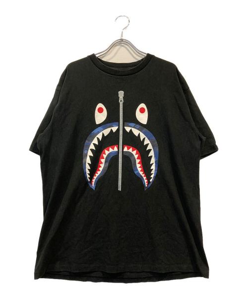 BAPE BY A BATHING APE（ベイプバイアベイシングエイプ）BAPE BY A BATHING APE (ベイプバイアベイシングエイプ) シャークプリントTシャツ ブラック サイズ:XLの古着・服飾アイテム