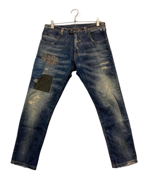 GABRIELE PASINI（ガブリエレパジーニ）GABRIELE PASINI (ガブリエレパジーニ) パッチワークデニムパンツ インディゴ サイズ:w30の古着・服飾アイテム