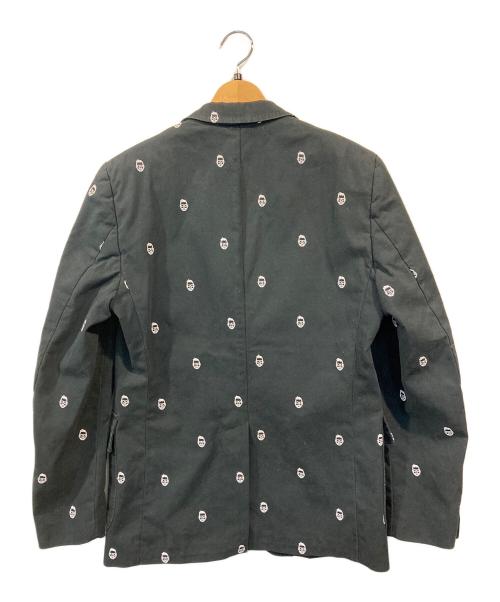 LARDINI（ラルディーニ）LARDINI (ラルディーニ) WOOSTER (ニックウースター) NICK WOOSTERモチーフ刺繍ジャケット ブラック サイズ:４８の古着・服飾アイテム