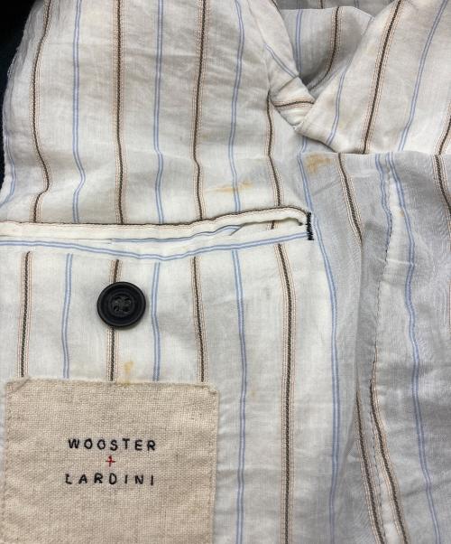 LARDINI（ラルディーニ）LARDINI (ラルディーニ) WOOSTER (ニックウースター) NICK WOOSTERモチーフ刺繍ジャケット ブラック サイズ:４８の古着・服飾アイテム