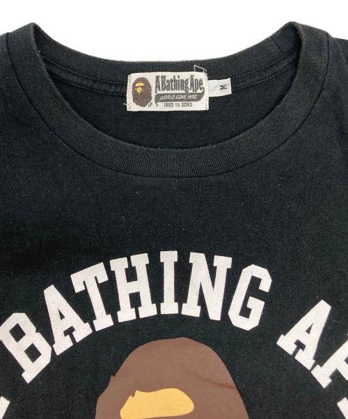 A BATHING APE（ア ベイシング エイプ）A BATHING APE (ア ベイシング エイプ) サルプリントTシャツ ブラック サイズ:Mの古着・服飾アイテム