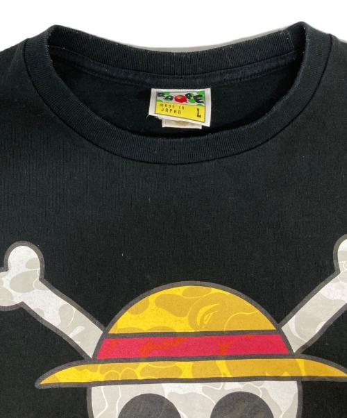 BAPE BY A BATHING APE（ベイプバイアベイシングエイプ）BAPE BY A BATHING APE (ベイプバイアベイシングエイプ) ONE PIECE (ワンピース) コラボプリントTシャツ ブラック サイズ:Lの古着・服飾アイテム