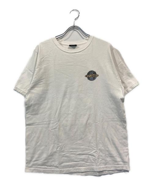 stussy（ステューシー）stussy (ステューシー) プラネットプリントTシャツ ホワイト サイズ:Sの古着・服飾アイテム