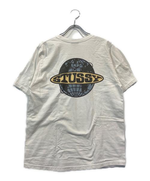 stussy（ステューシー）stussy (ステューシー) プラネットプリントTシャツ ホワイト サイズ:Sの古着・服飾アイテム